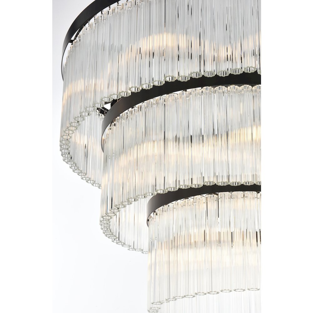 Harlow 32 Inch Chandelier In Black