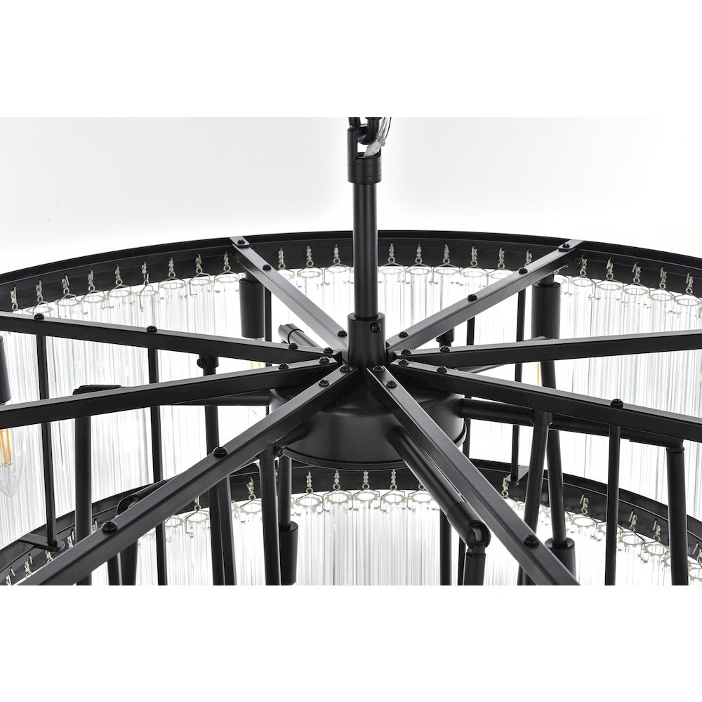 Harlow 32 Inch Chandelier In Black