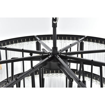 Harlow 32 Inch Chandelier In Black