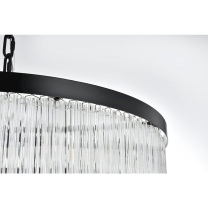 Harlow 32 Inch Chandelier In Black
