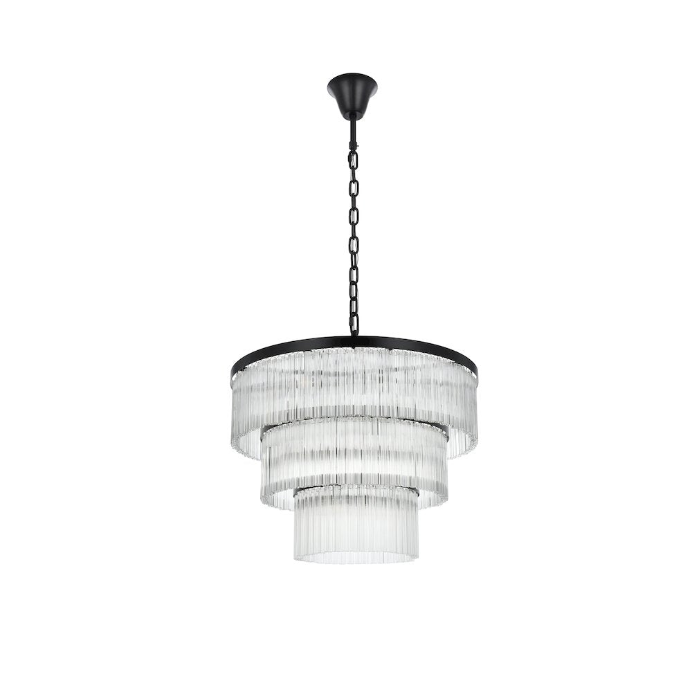 Harlow 32 Inch Chandelier In Black