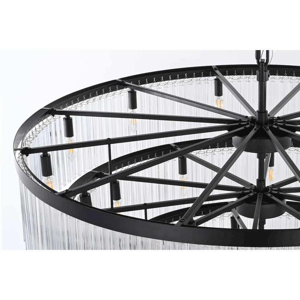 Harlow 48 inch Chandelier in Black