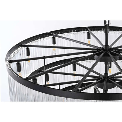 Harlow 48 inch Chandelier in Black