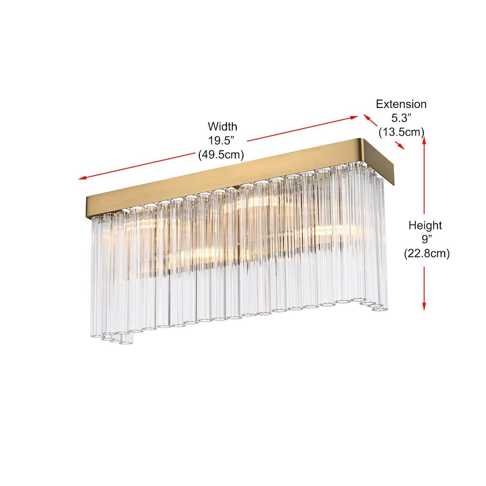 Harlow 19 inch Wall Sconce in Satin Gold