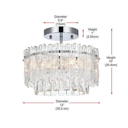 Emilia 12 inch Flush Mount in Chrome