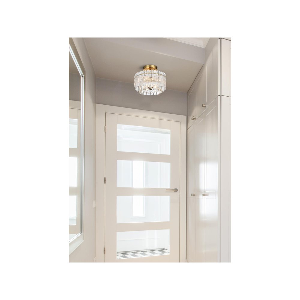 Emilia 12 inch Flush Mount in Satin Gold