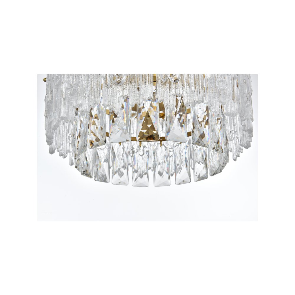 Emilia 12 inch Flush Mount in Satin Gold
