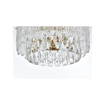 Emilia 12 inch Flush Mount in Satin Gold