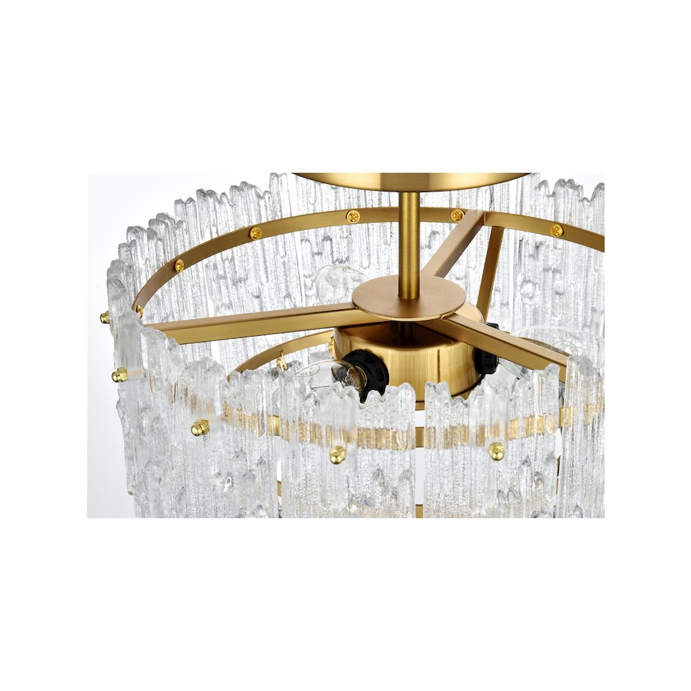 Emilia 12 inch Flush Mount in Satin Gold