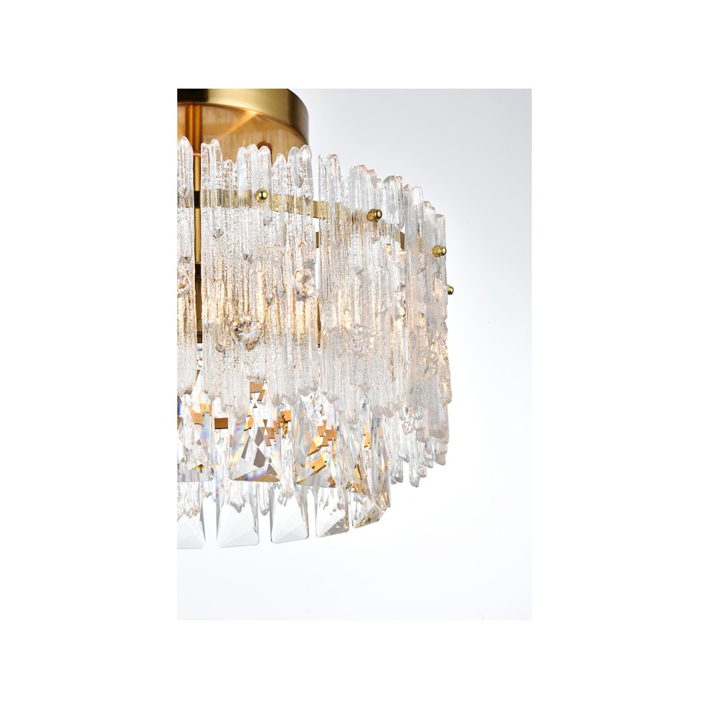 Emilia 12 inch Flush Mount in Satin Gold