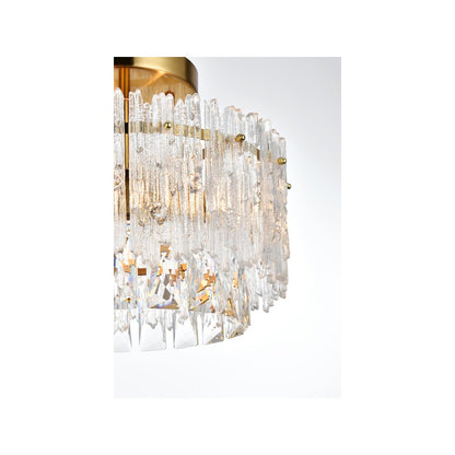 Emilia 12 inch Flush Mount in Satin Gold