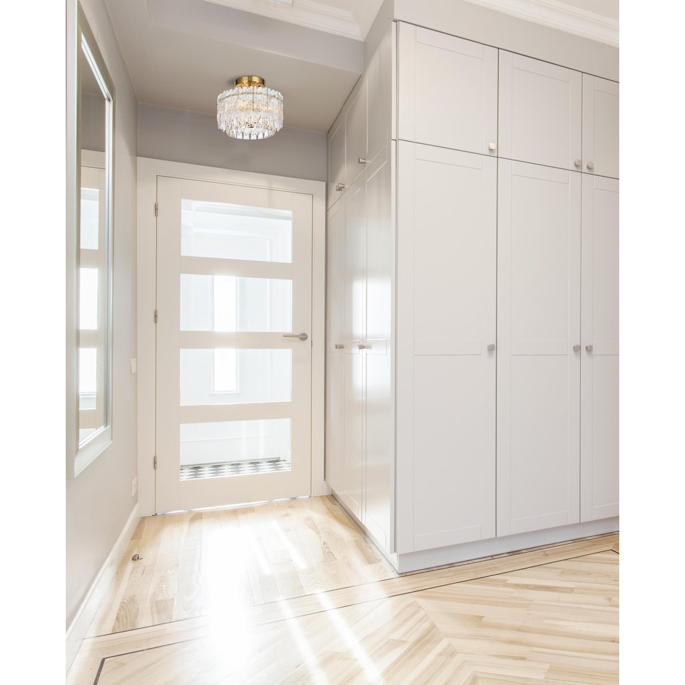 Emilia 12 inch Flush Mount in Satin Gold