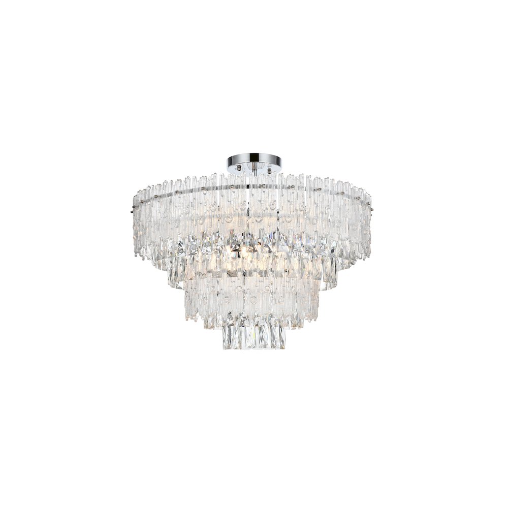 Emilia 25 inch Flush Mount in Chrome