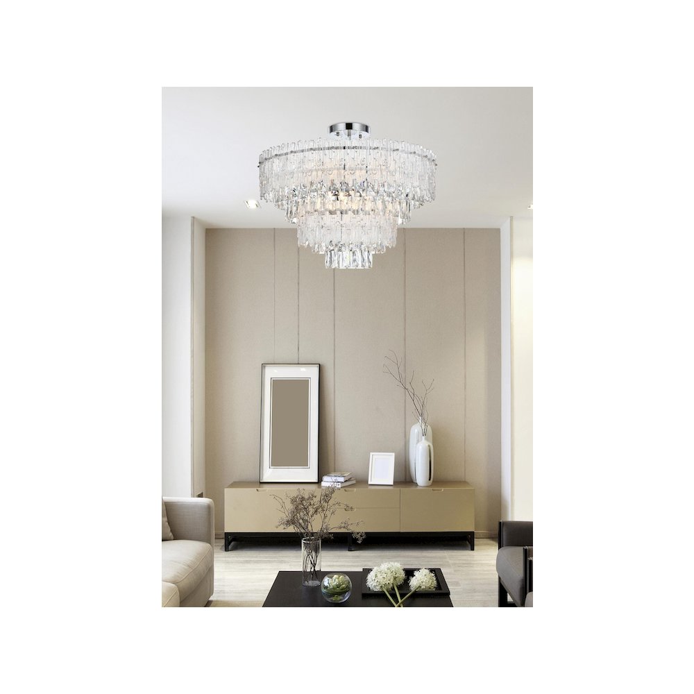 Emilia 25 inch Flush Mount in Chrome