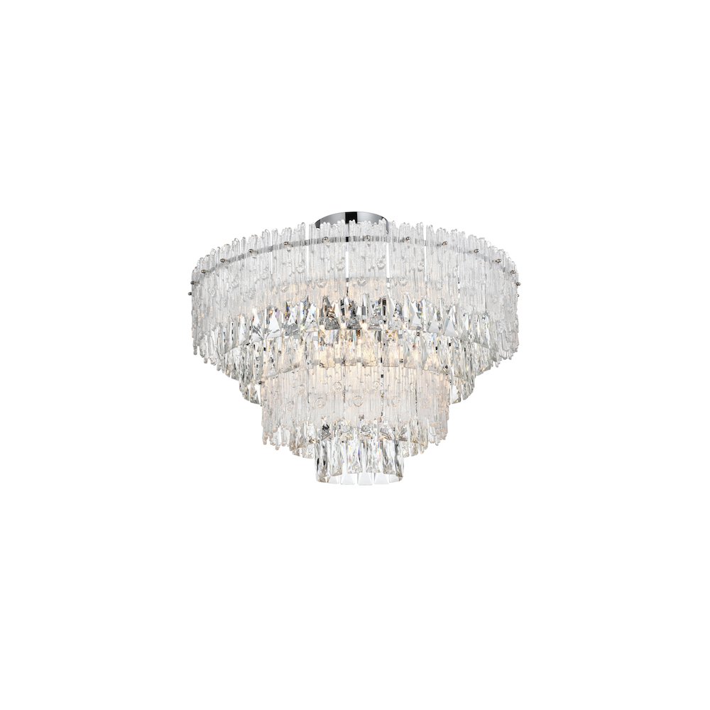 Emilia 25 inch Flush Mount in Chrome