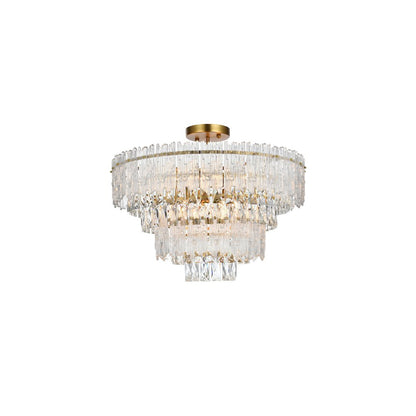 Emilia 25 inch Flush Mount in Satin Gold