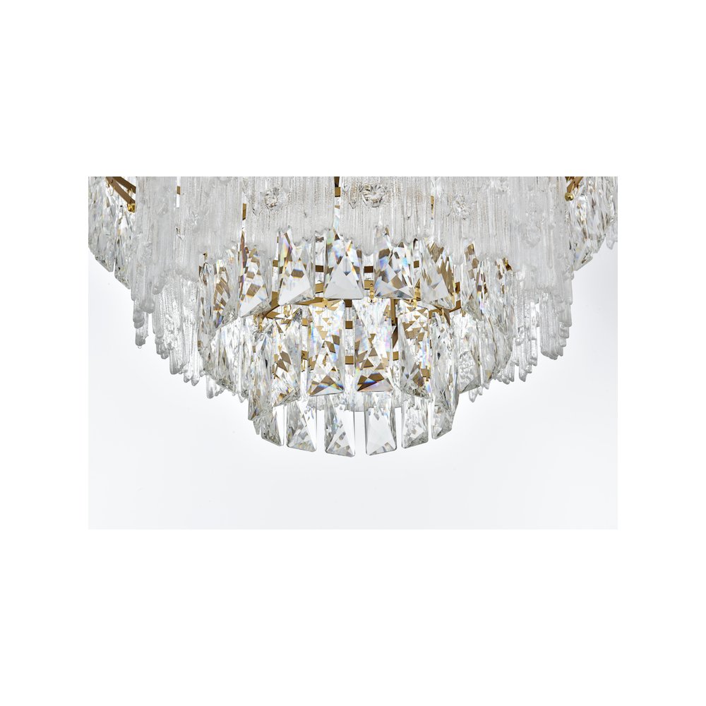 Emilia 25 inch Flush Mount in Satin Gold