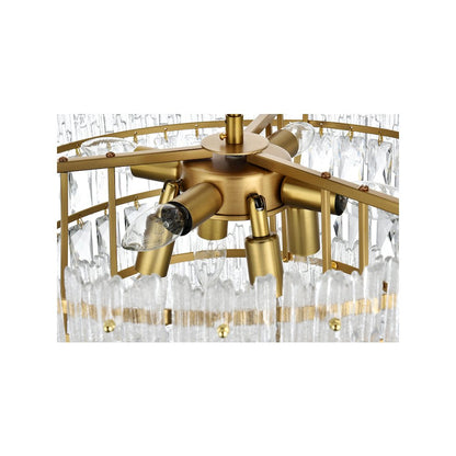 Emilia 25 inch Flush Mount in Satin Gold