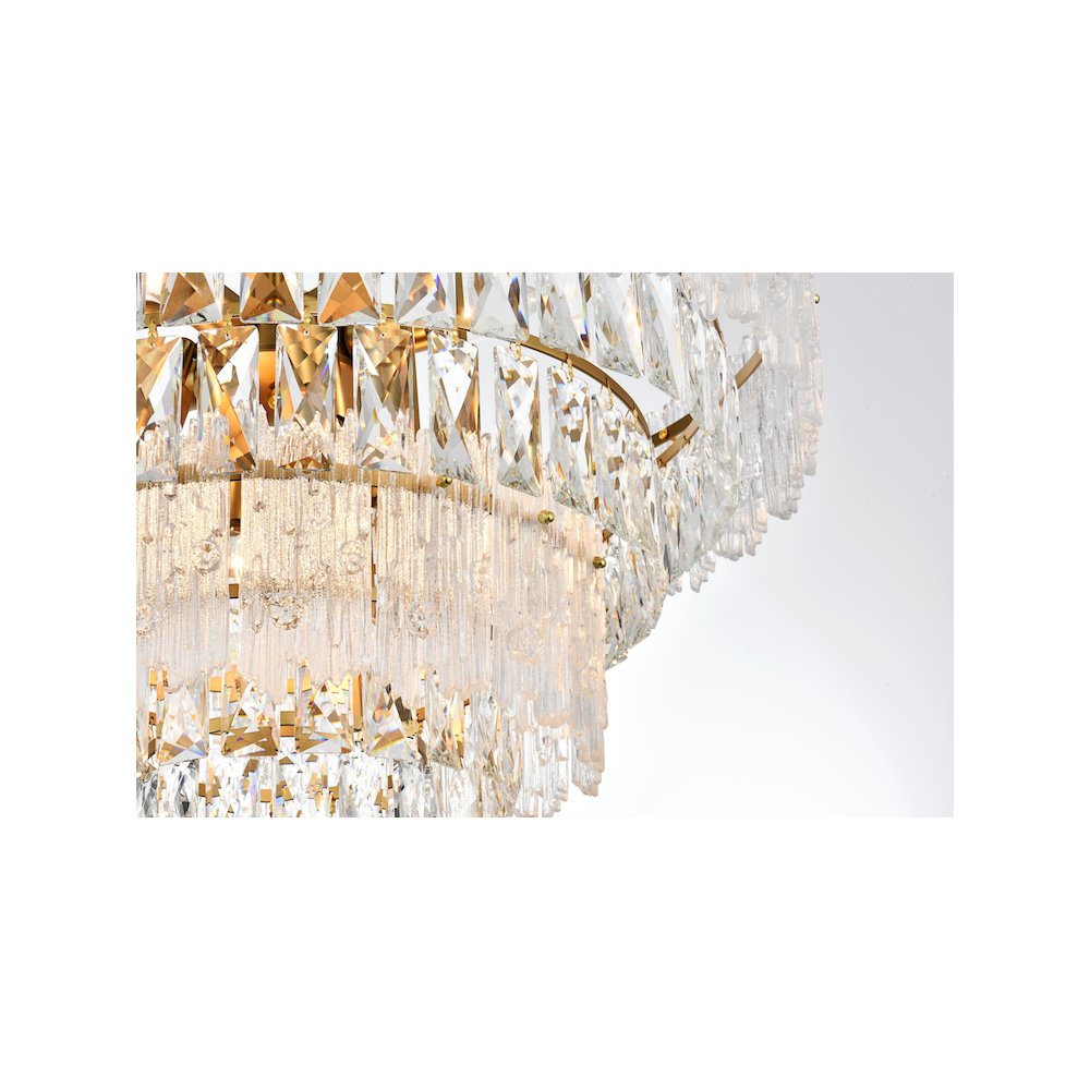 Emilia 25 inch Flush Mount in Satin Gold
