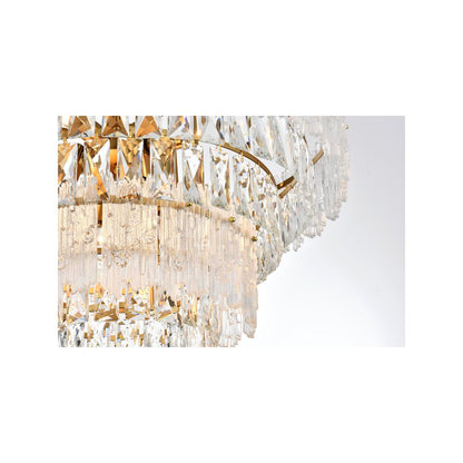 Emilia 25 inch Flush Mount in Satin Gold
