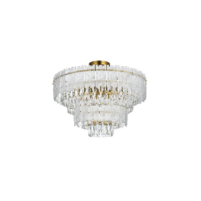 Emilia 25 inch Flush Mount in Satin Gold
