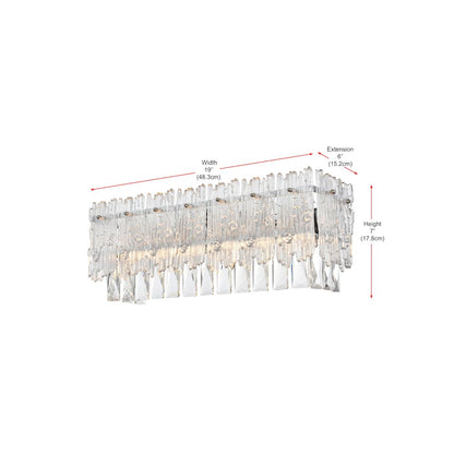 Emilia 19 inch Wall Sconce in Chrome