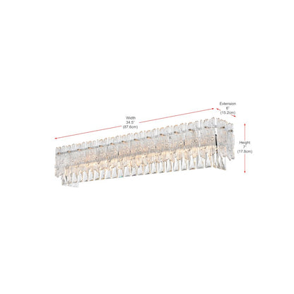 Emilia 34.5 inch Wall Sconce in Chrome