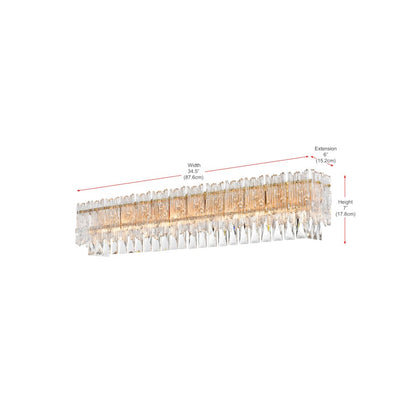Emilia 34.5 inch Wall Sconce in Satin Gold