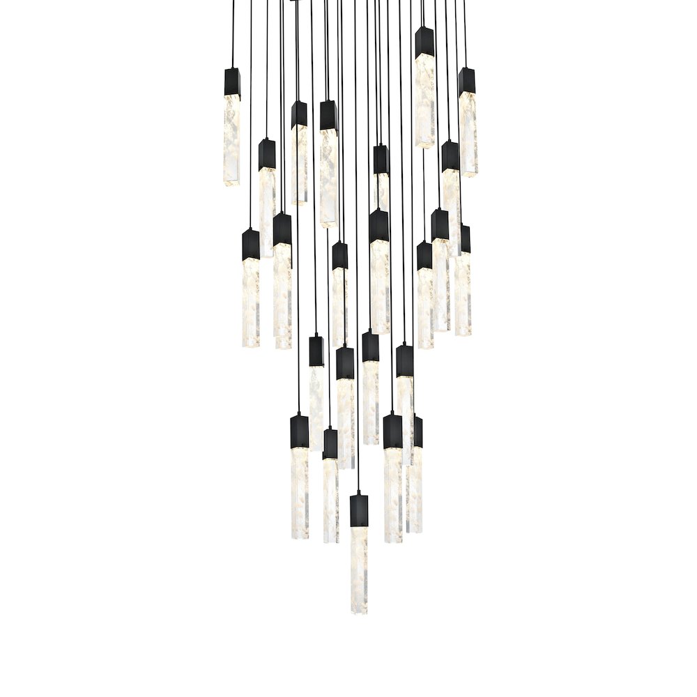 Aurora 36 inch Chandelier in Black