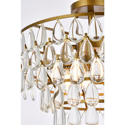 Mila 18 inch flush mount in brass