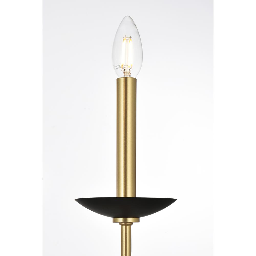 Cohen 30 inch pendant in black and brass