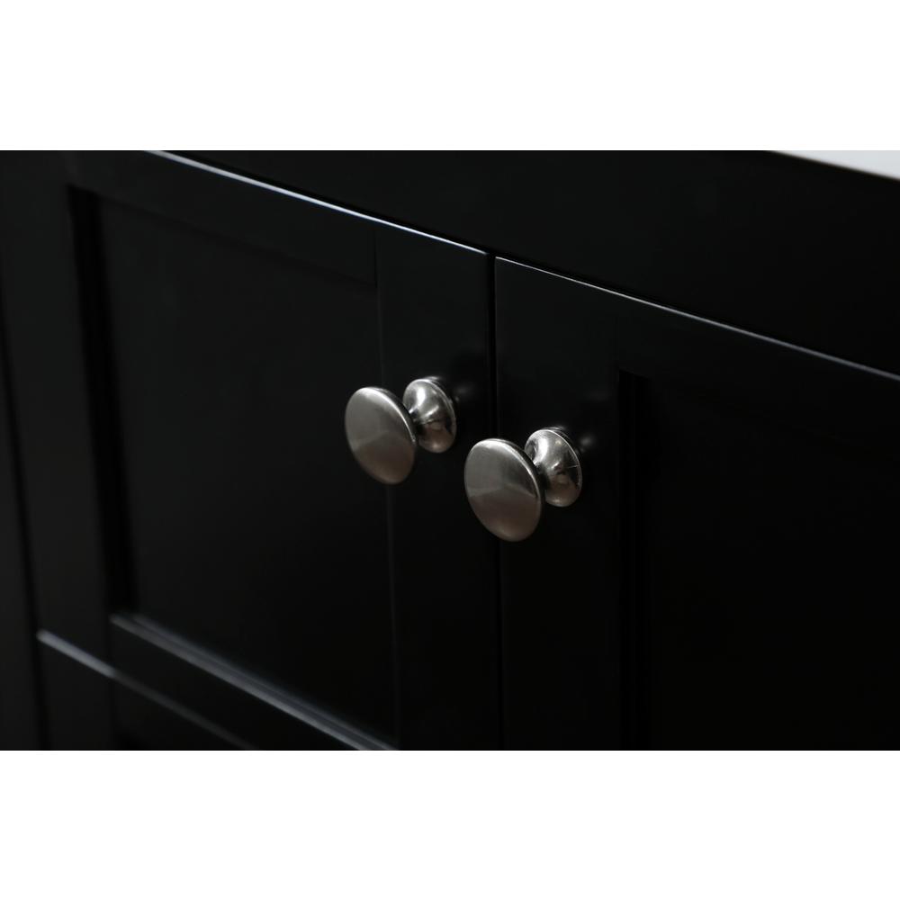 32 inch Single bathroom vanity in black with backsplash