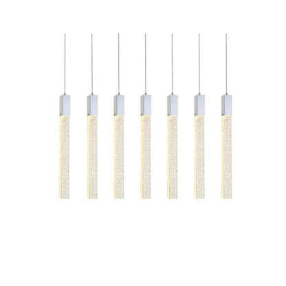 Weston 7 lights pendant in chrome