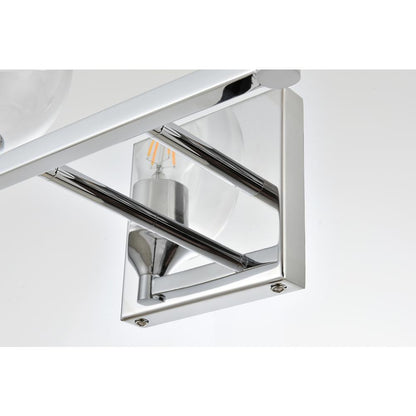 Foster 2 light Chrome and Clear Bath Sconce