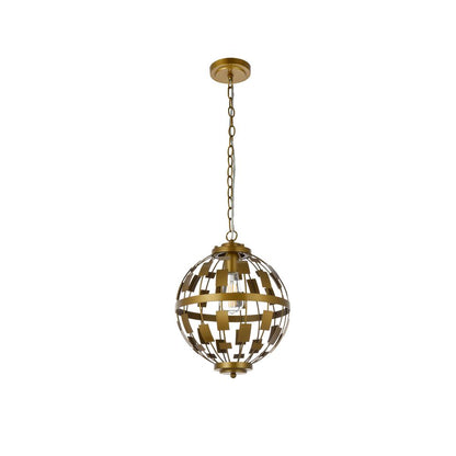 Levante 1 light pendant in brass