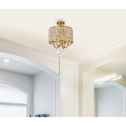 Elise 14 inch flush mount in brass