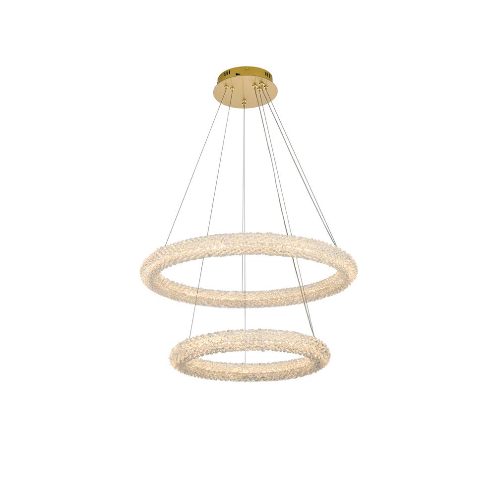 Bowen 28 inch Adjustable LED Chandelier in Satin Gold