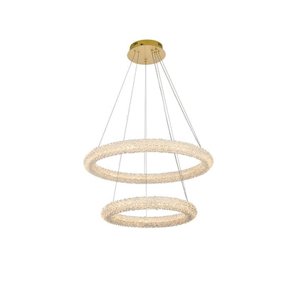 Bowen 28 inch Adjustable LED Chandelier in Satin Gold