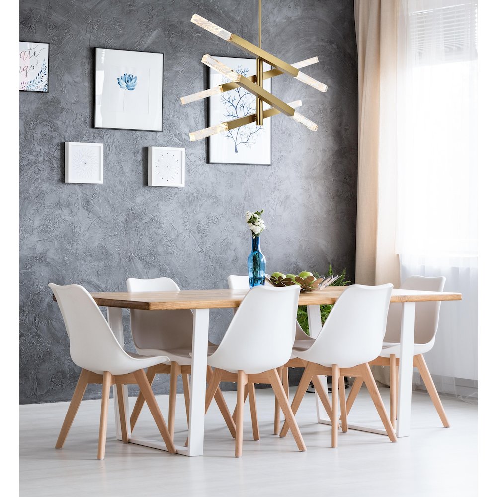 Ari 4-Bar Pendant In Satin Gold