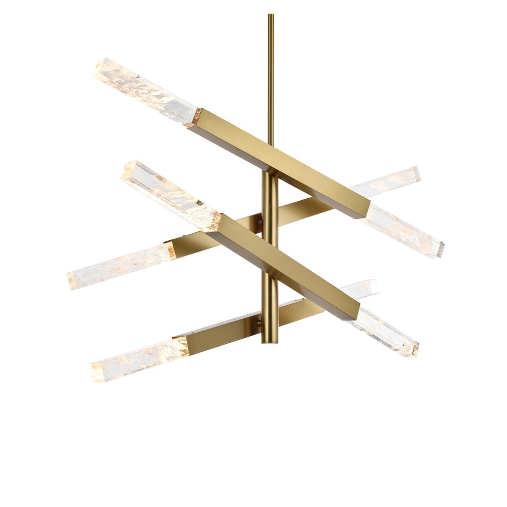 Ari 4-Bar Pendant In Satin Gold