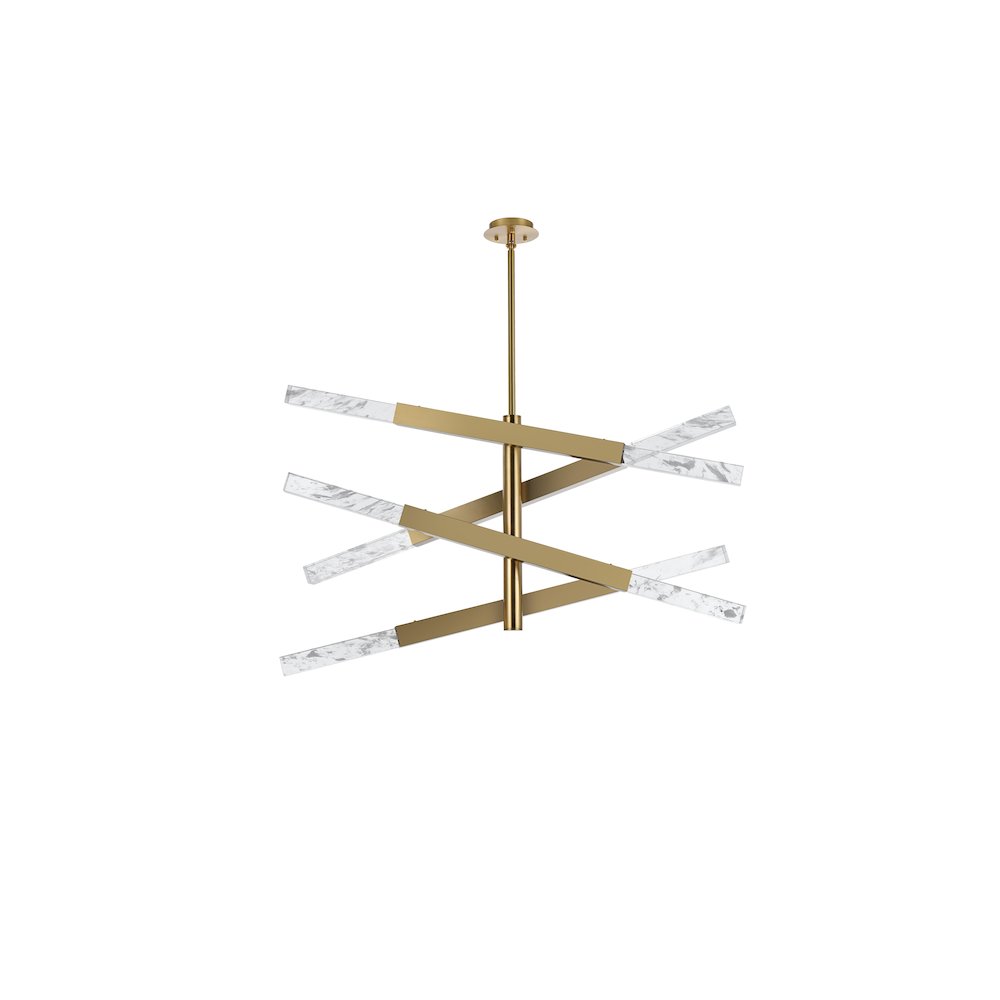 Ari 4-Bar Pendant In Satin Gold