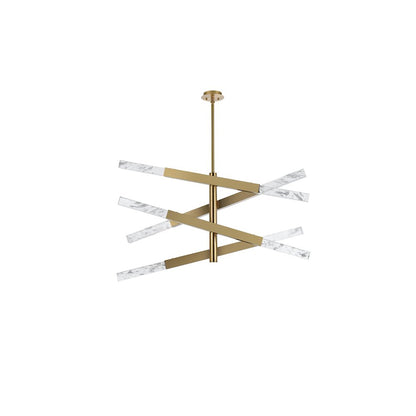 Ari 4-Bar Pendant In Satin Gold