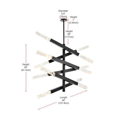 Ari 6-Bar Pendant In Black
