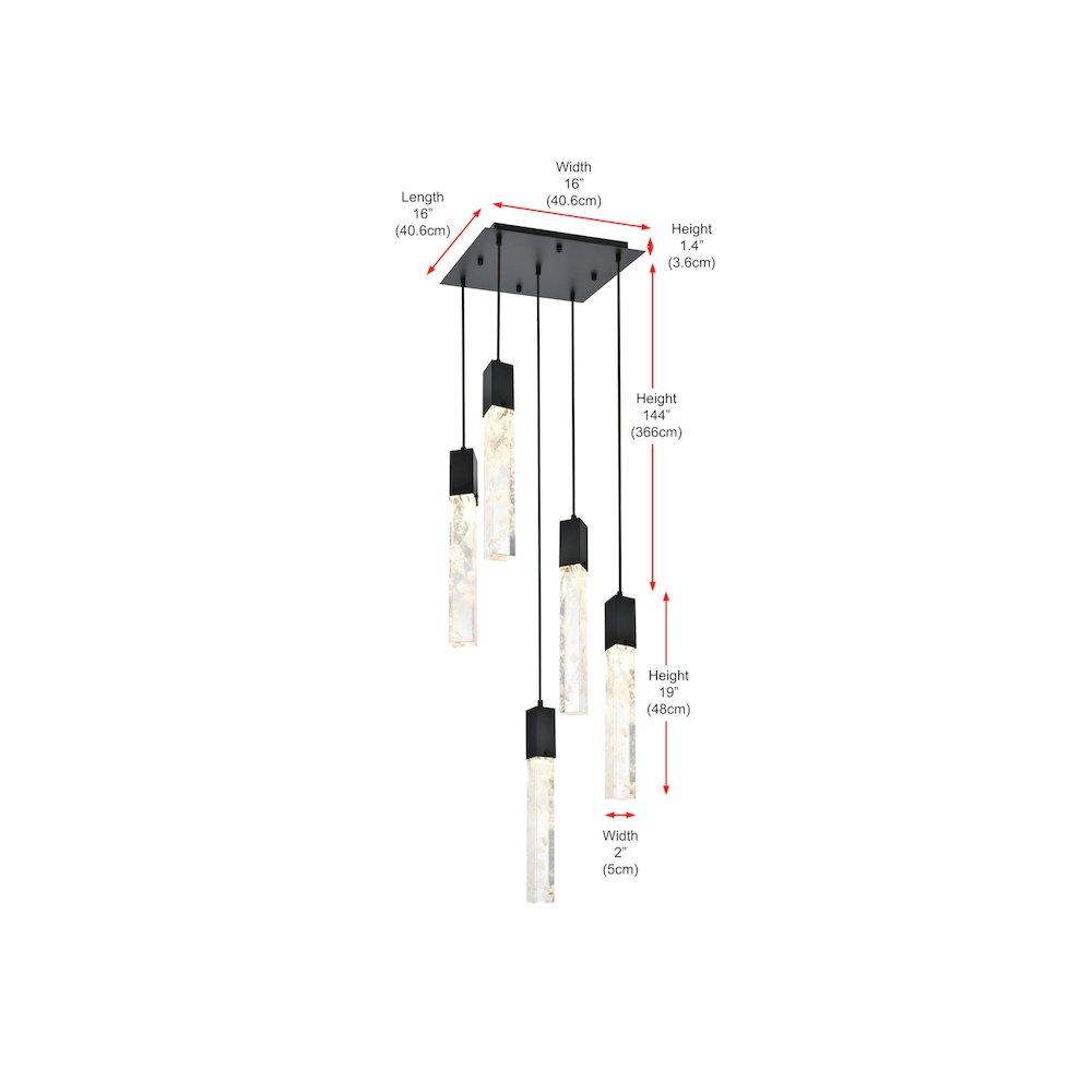 Aurora 16 inch Pendant in Black