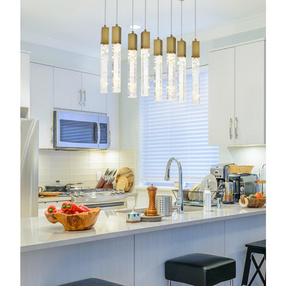 Aurora 36 inch Pendant in Satin Gold
