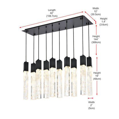 Aurora 42 inch Pendant in Black