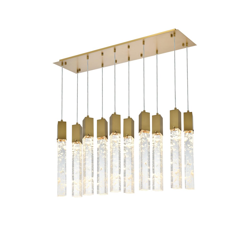 Aurora 42 inch Pendant in Satin Gold