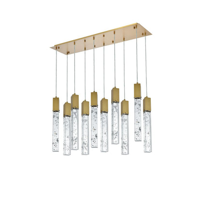 Aurora 42 inch Pendant in Satin Gold