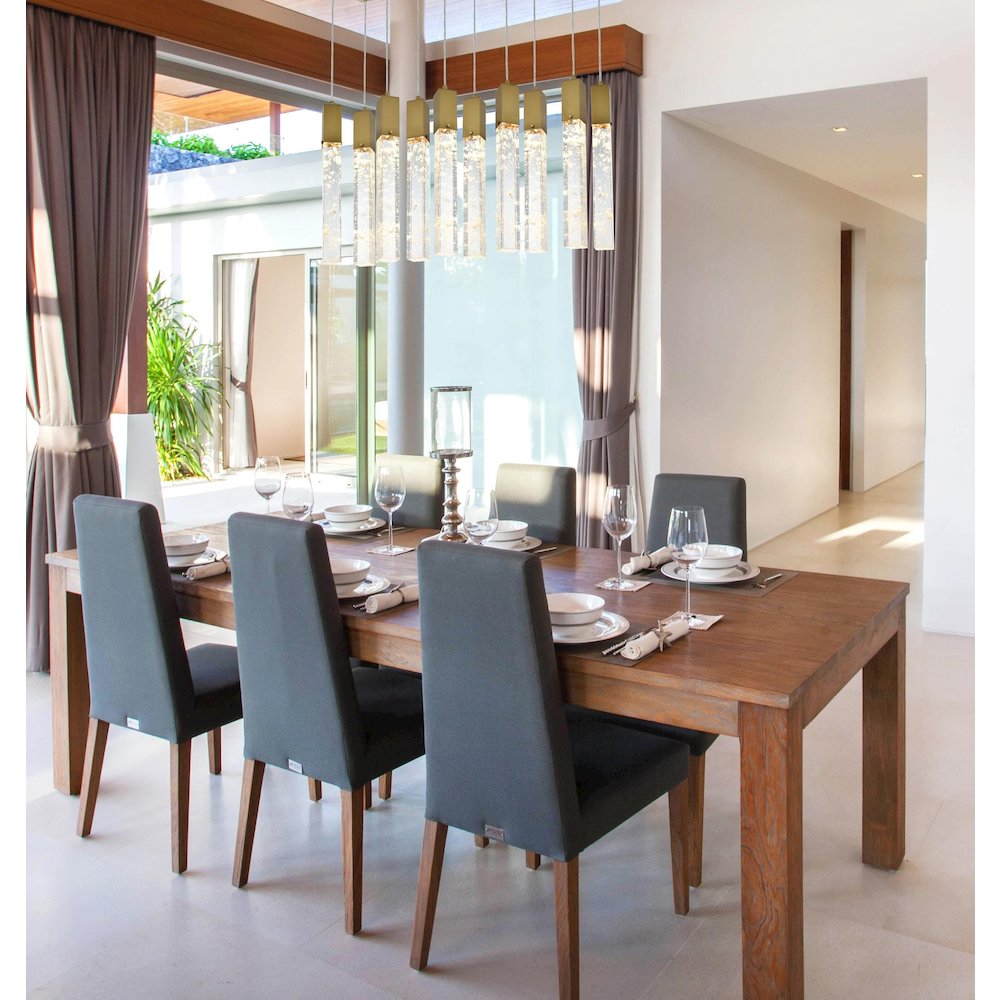 Aurora 42 inch Pendant in Satin Gold