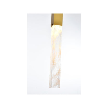 Aurora 5 inch Pendant in Satin Gold